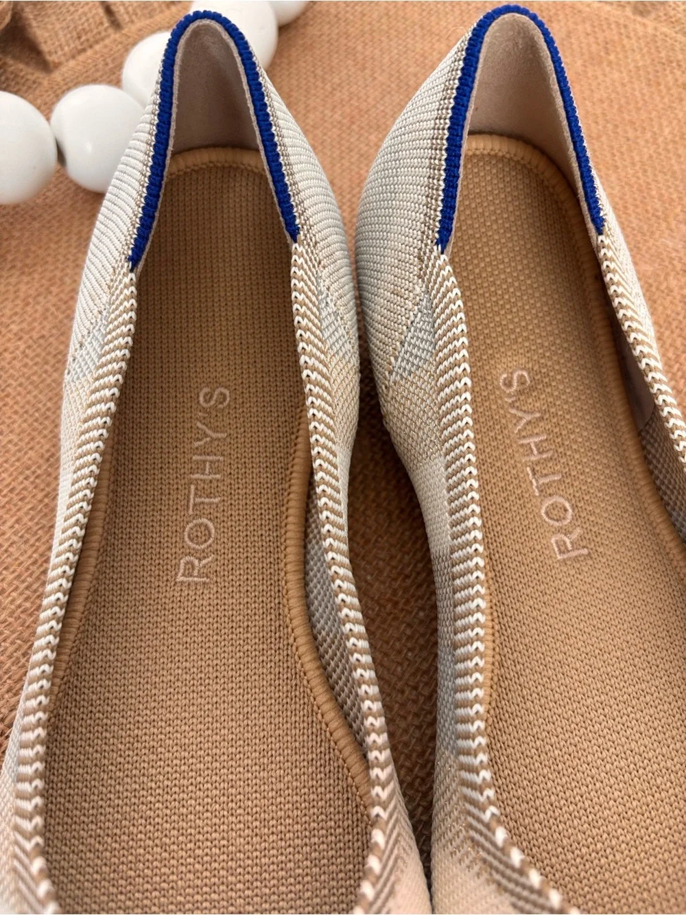 Rothy's Golden Big Stripe Women's Flats